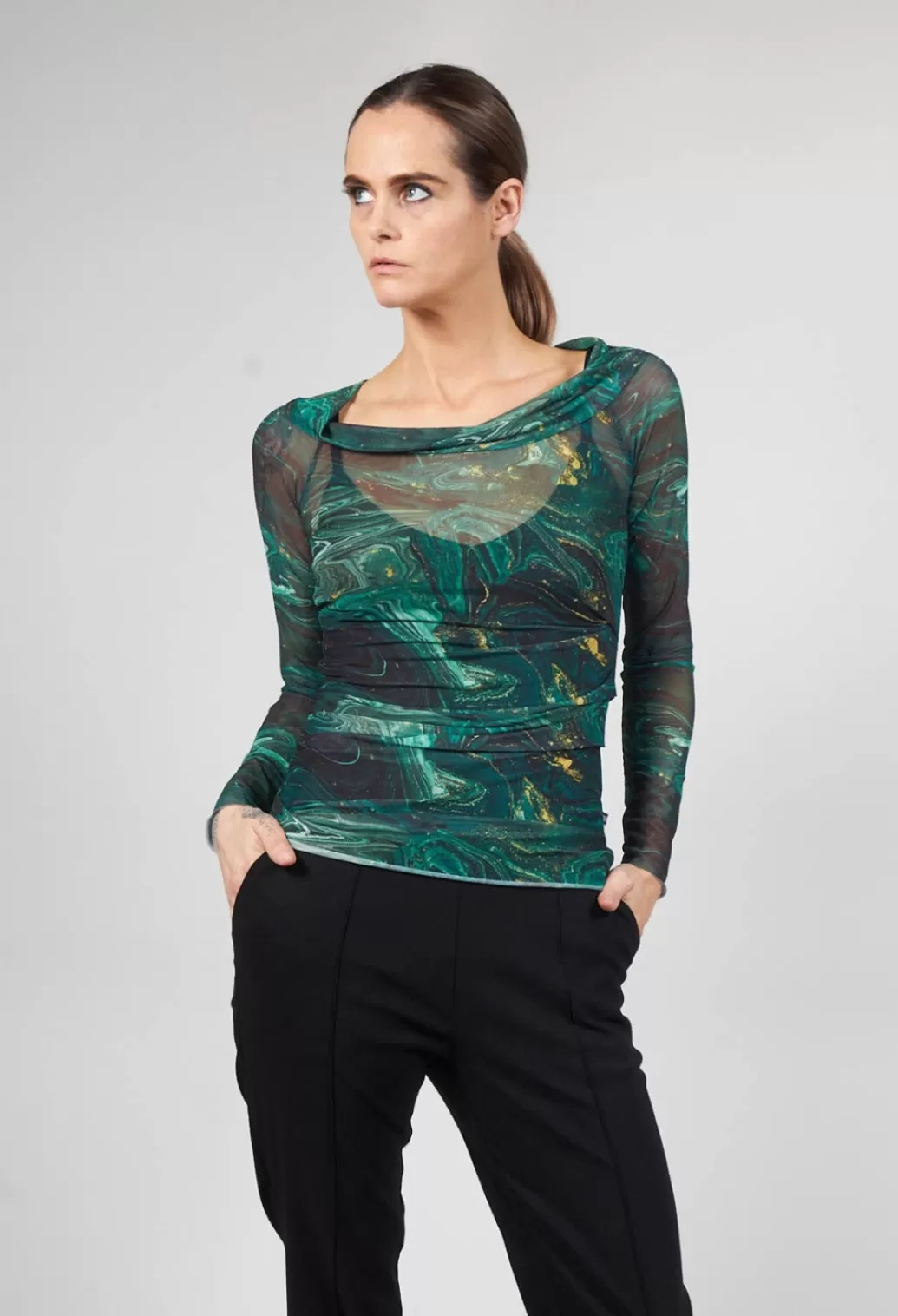 Shirts & Blouses^Xenia Design Atik Shirt In Black Dark Green