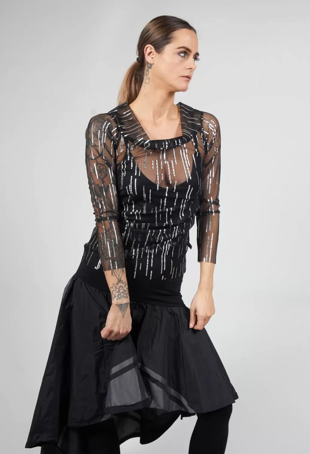 Shirts & Blouses^Xenia Design Atik Shirt In Black Silver