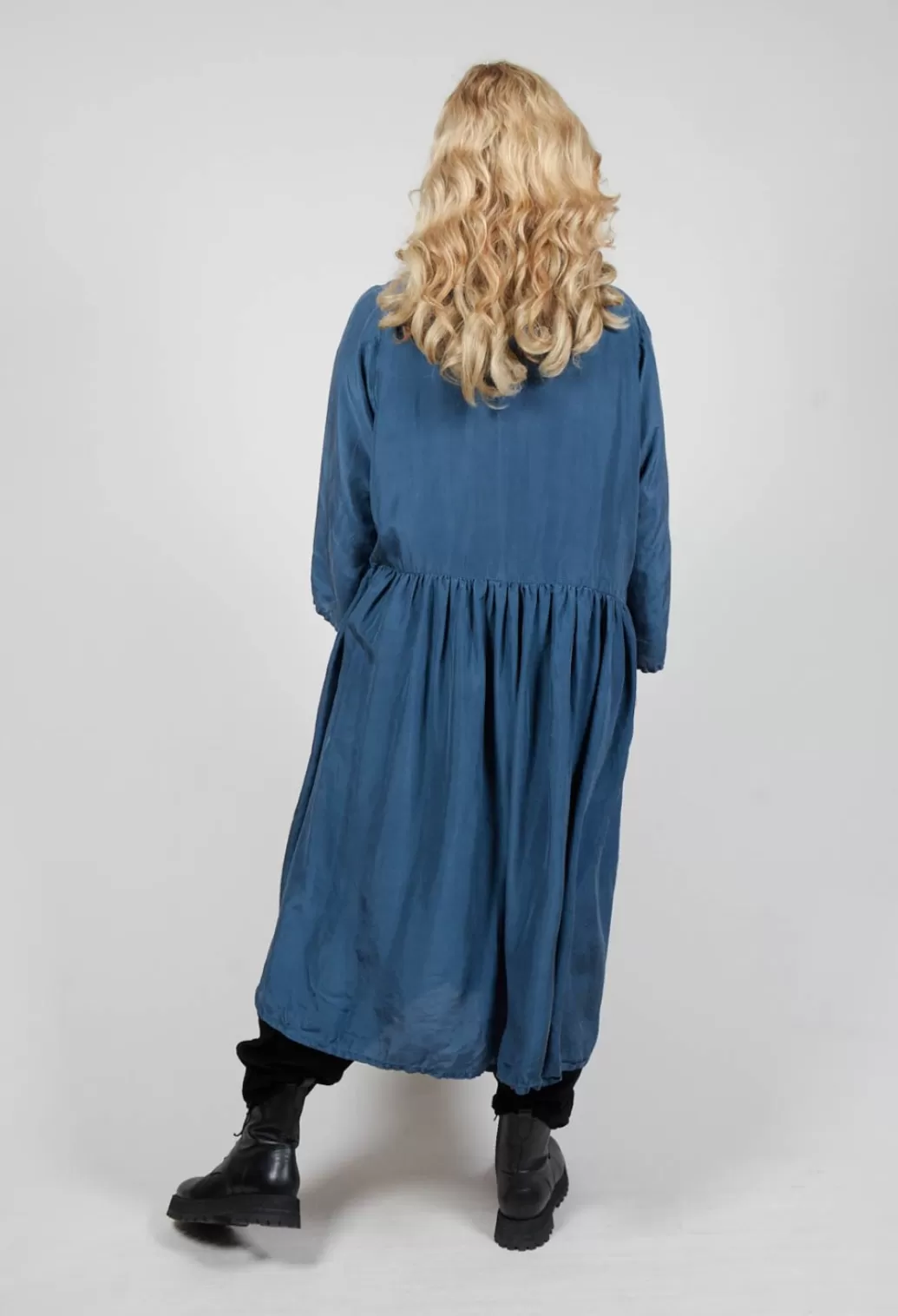 Dresses^Privatsachen Braunicht Silk Dress In Tag Blue