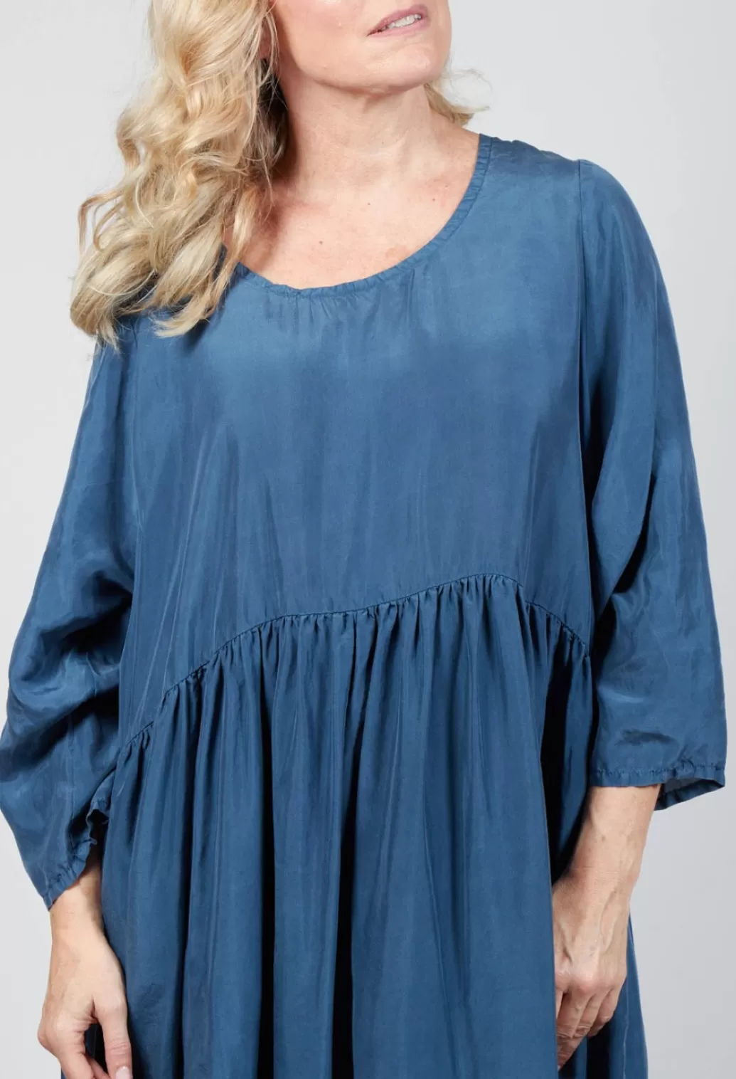 Dresses^Privatsachen Braunicht Silk Dress In Tag Blue