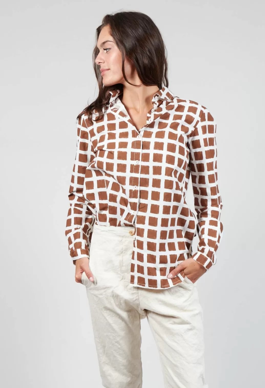 Shirts & Blouses^Hannoh Wessel Chinzia Shirt In Brown Check
