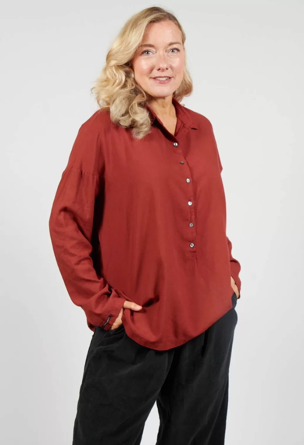 Shirts & Blouses^Album Di Famiglia Collar Shirt Tvc In Red