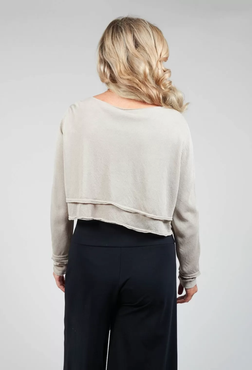 Jumpers^Sarah Pacini Cropped Lightweight Jumper In Beige