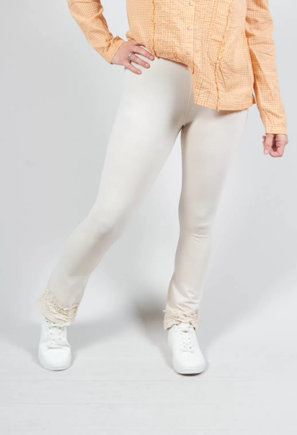 Leggings^Ewa I Walla Ellen Cropped Leggings In Pale Pink