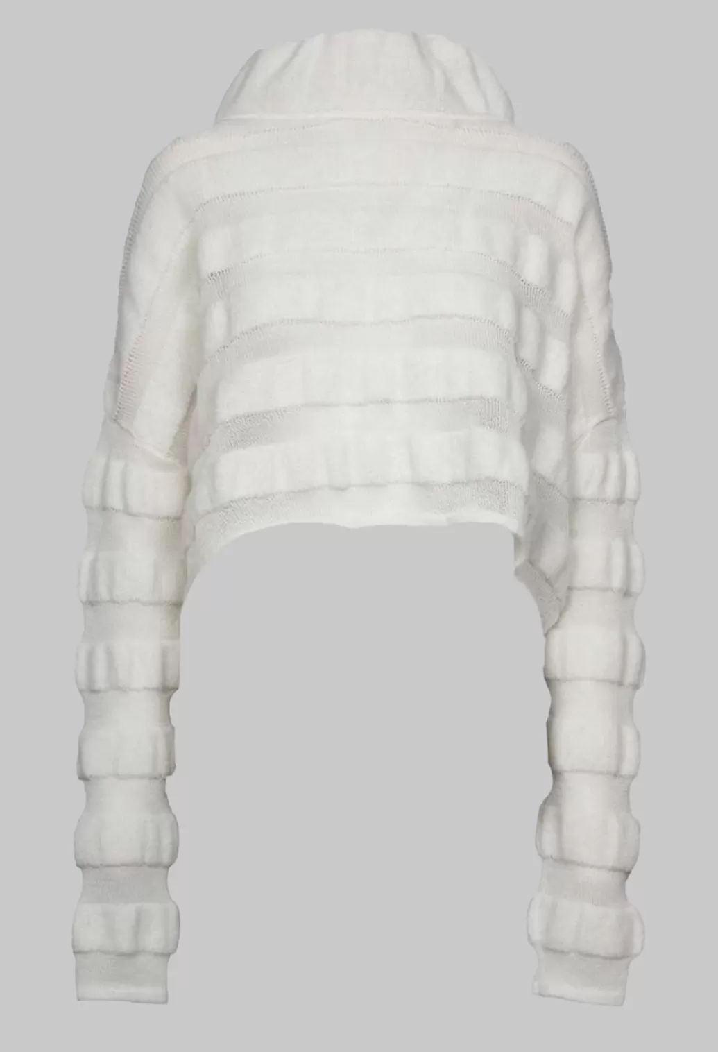Jumpers^Sarah Pacini Funnel Neck Jumper With Stripe In Cream