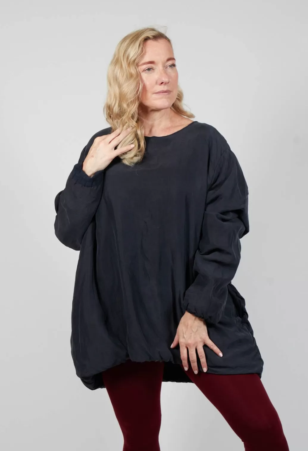 Shirts & Blouses^Privatsachen Gewitchel Silk Tunic In Kaviar Black