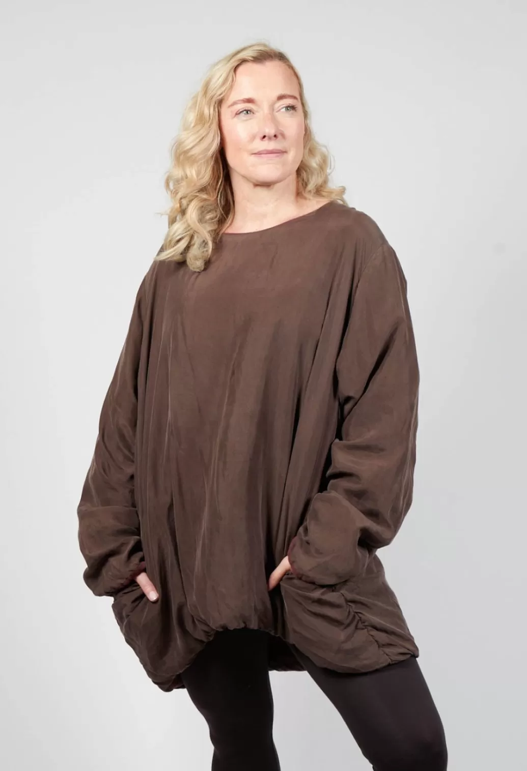 Shirts & Blouses^Privatsachen Gewitchel Silk Tunic In Teak Brown