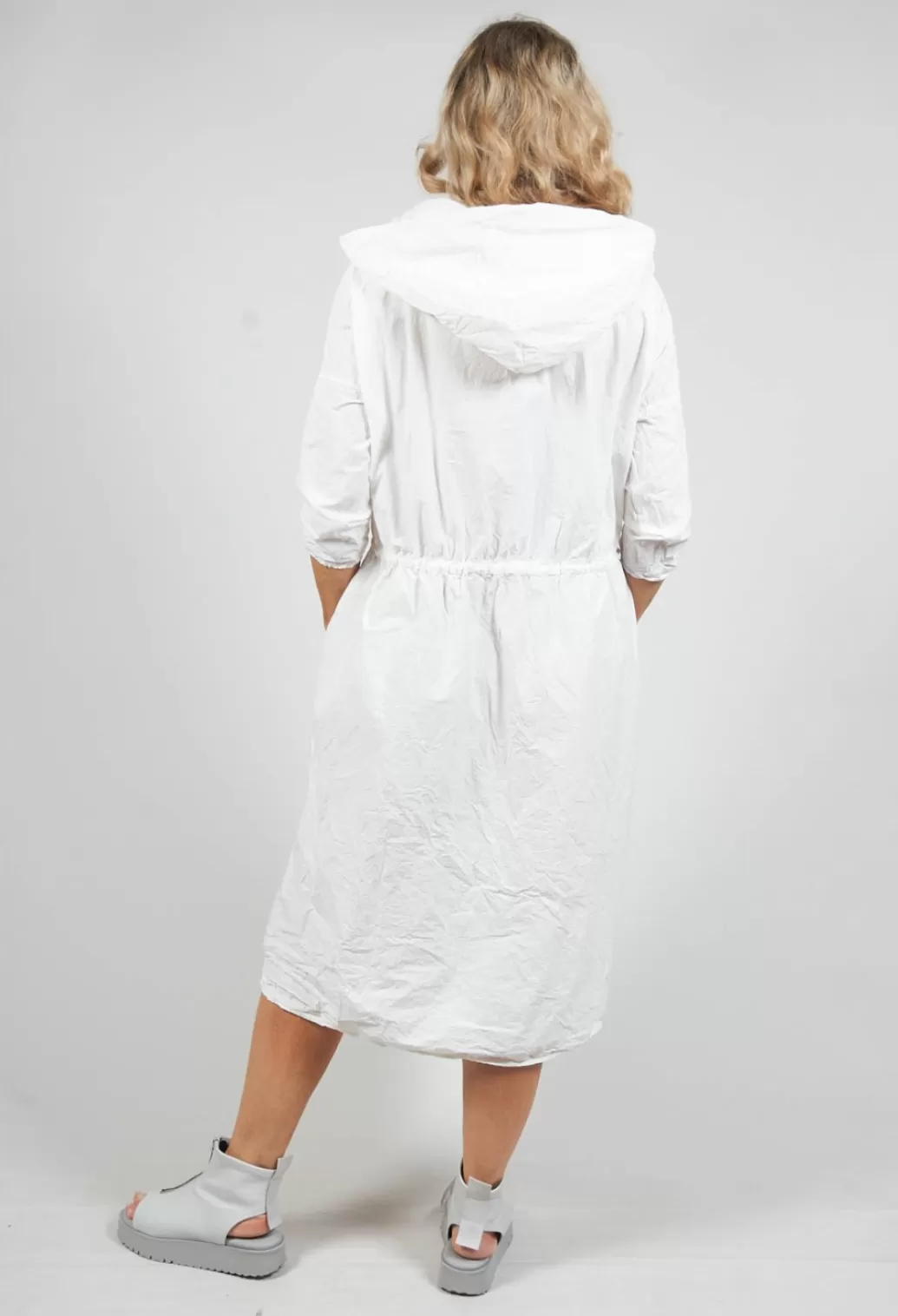 Dresses^Album Di Famiglia Hooded Dress Tc In Milk