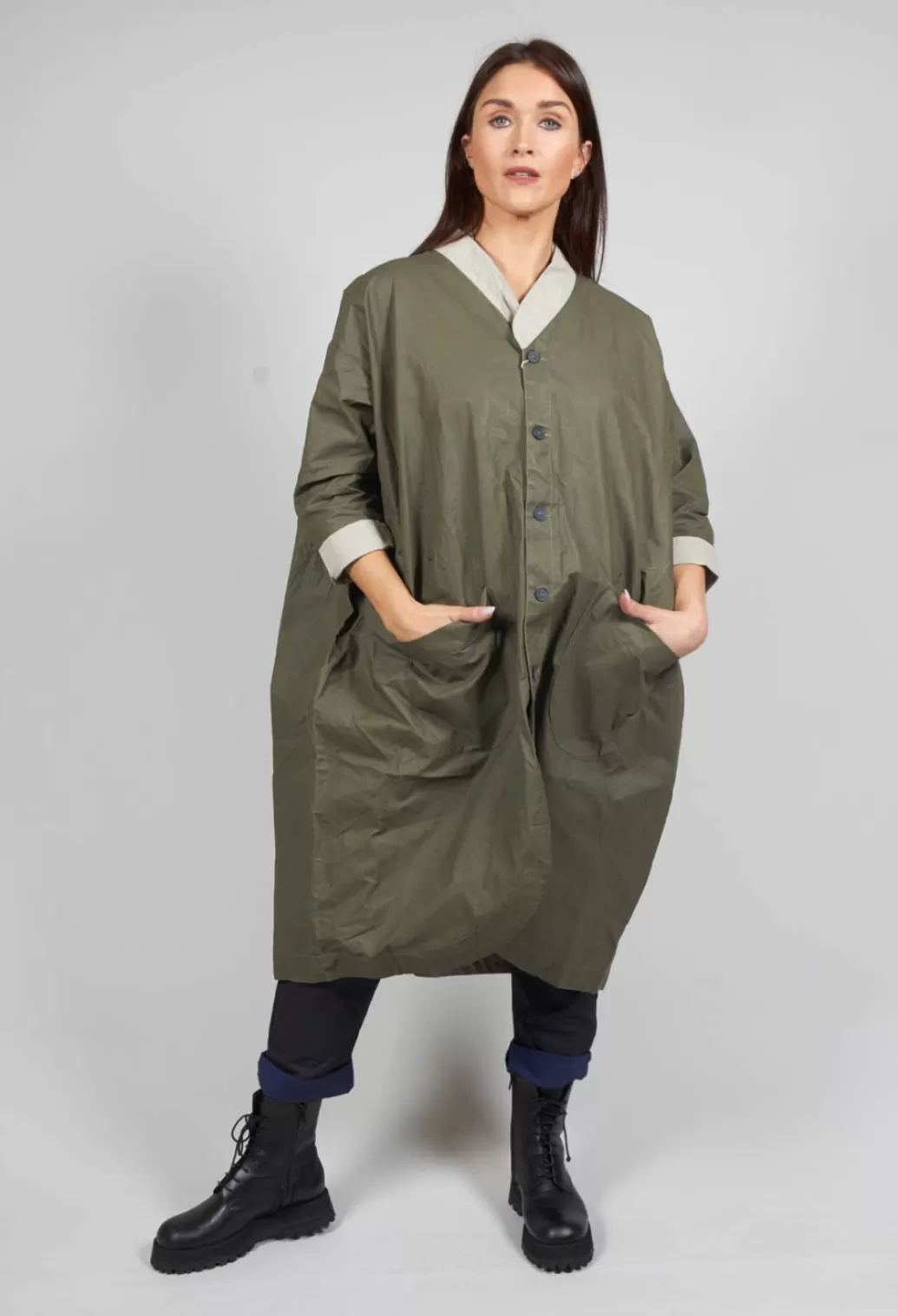 Coats^Jayko Kumasi Coat In Argile And Majestic