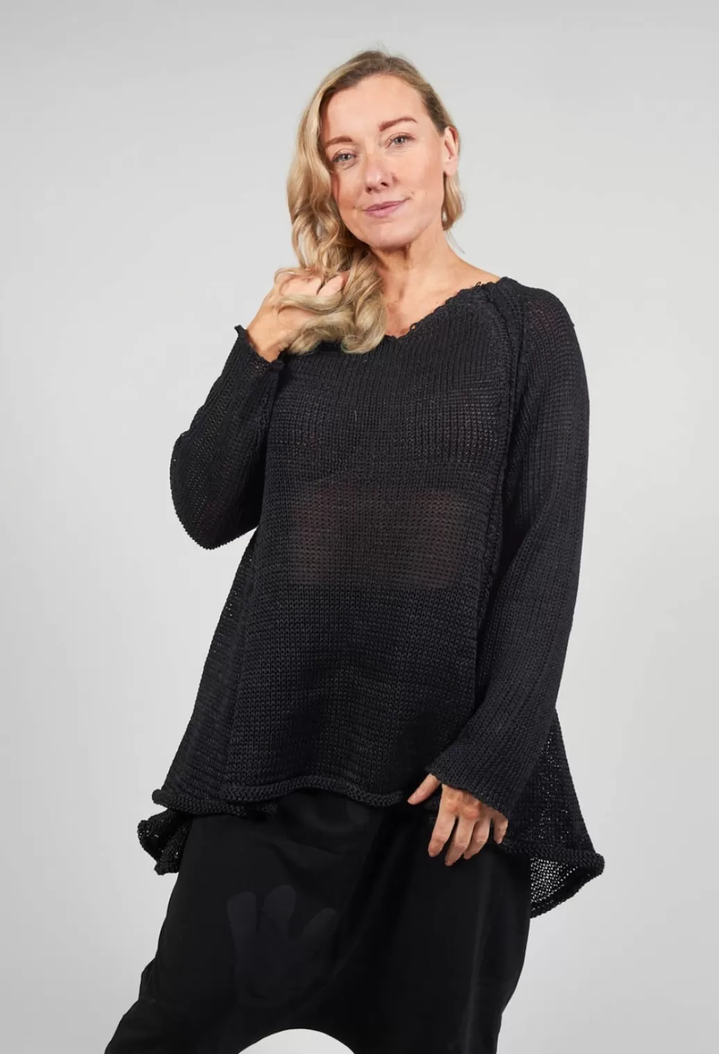 Jumpers^Rundholz Mainline Long Line Jumper In Black