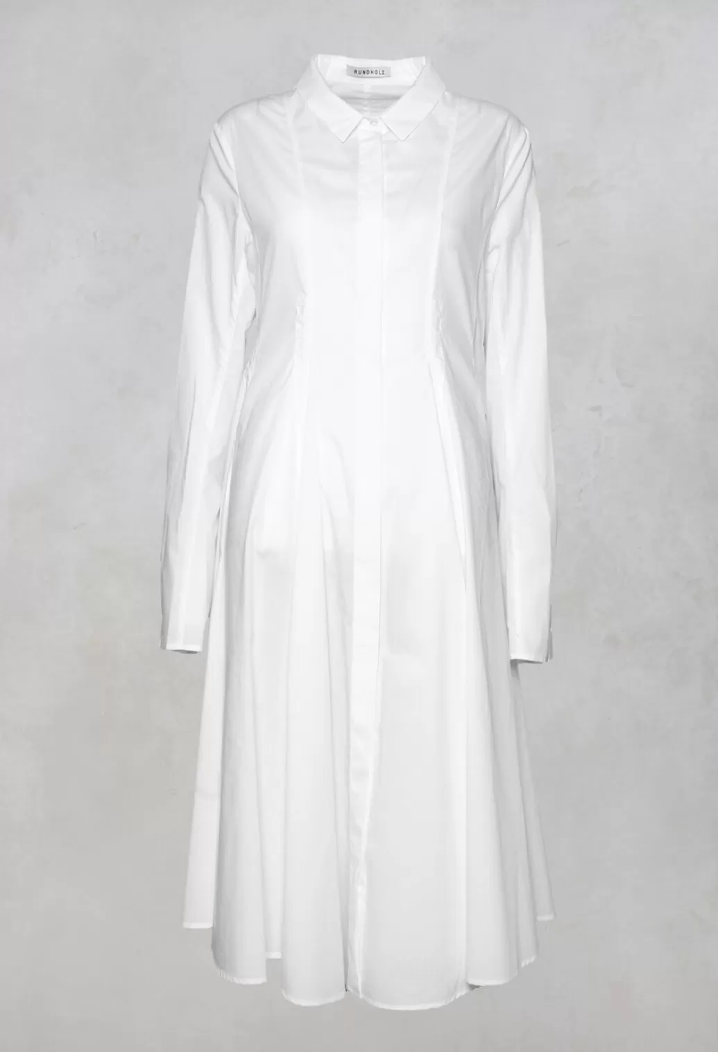Dresses^Rundholz Mainline Long Shirt Dress With Front And Back Tie Gathers In White