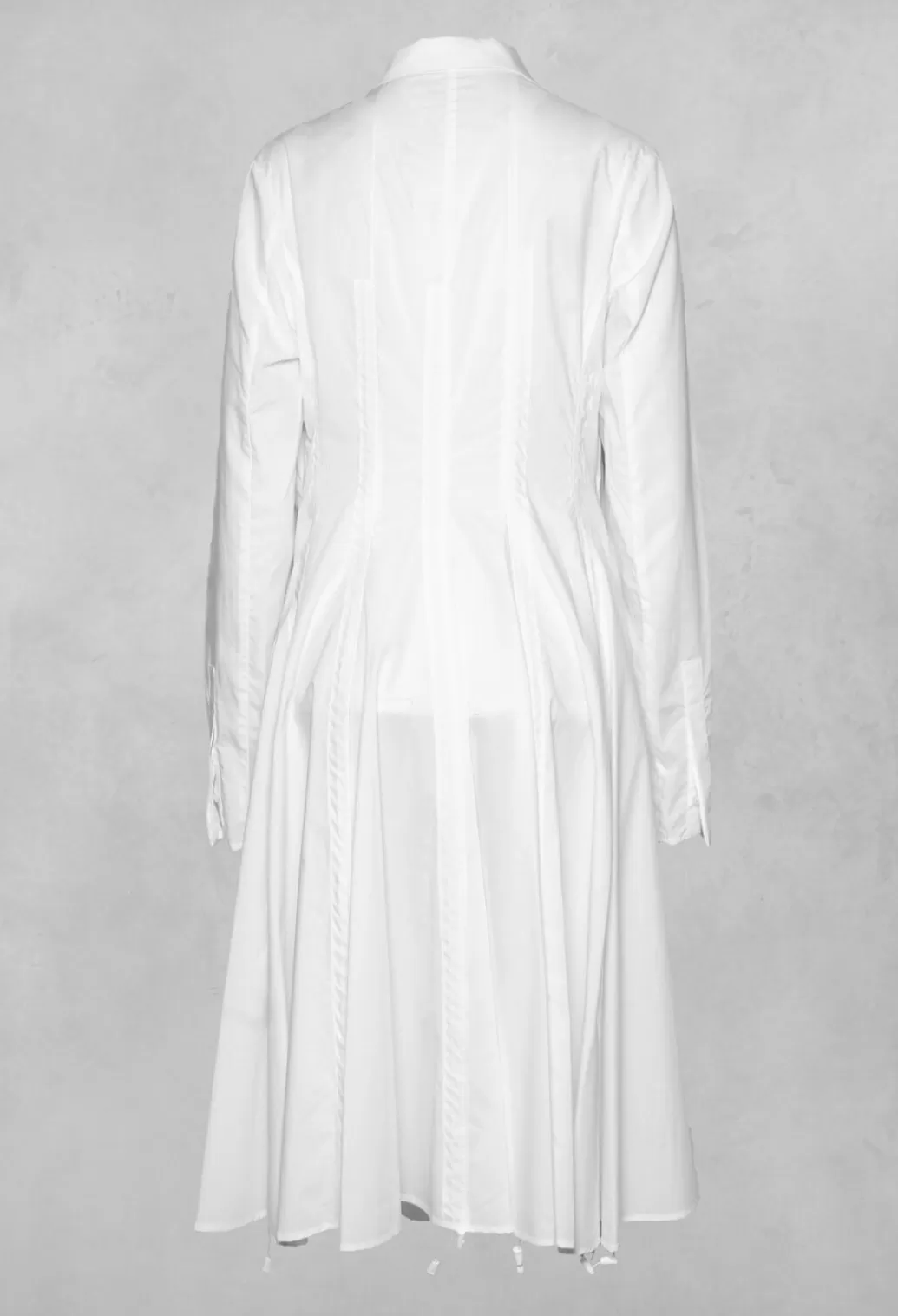 Dresses^Rundholz Mainline Long Shirt Dress With Front And Back Tie Gathers In White