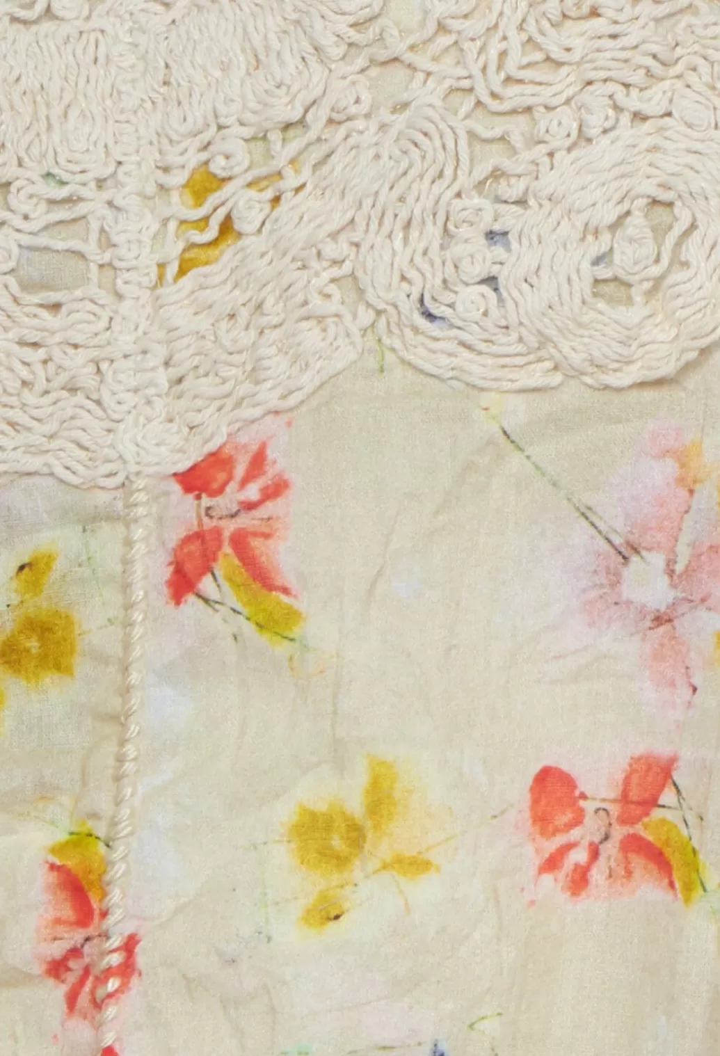 Shirts & Blouses^Ewa I Walla Long Sleeve Blouse With Lace Neckline Detail In Yellow Flower