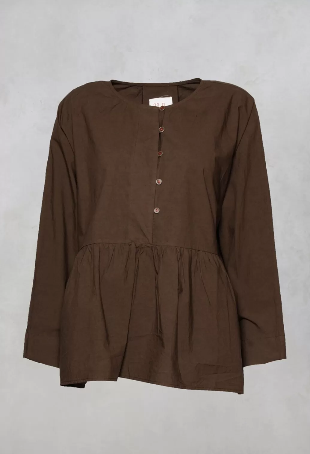 Shirts & Blouses^Hannoh Wessel Long Sleeved Sarah Smock Shirt In Sepia