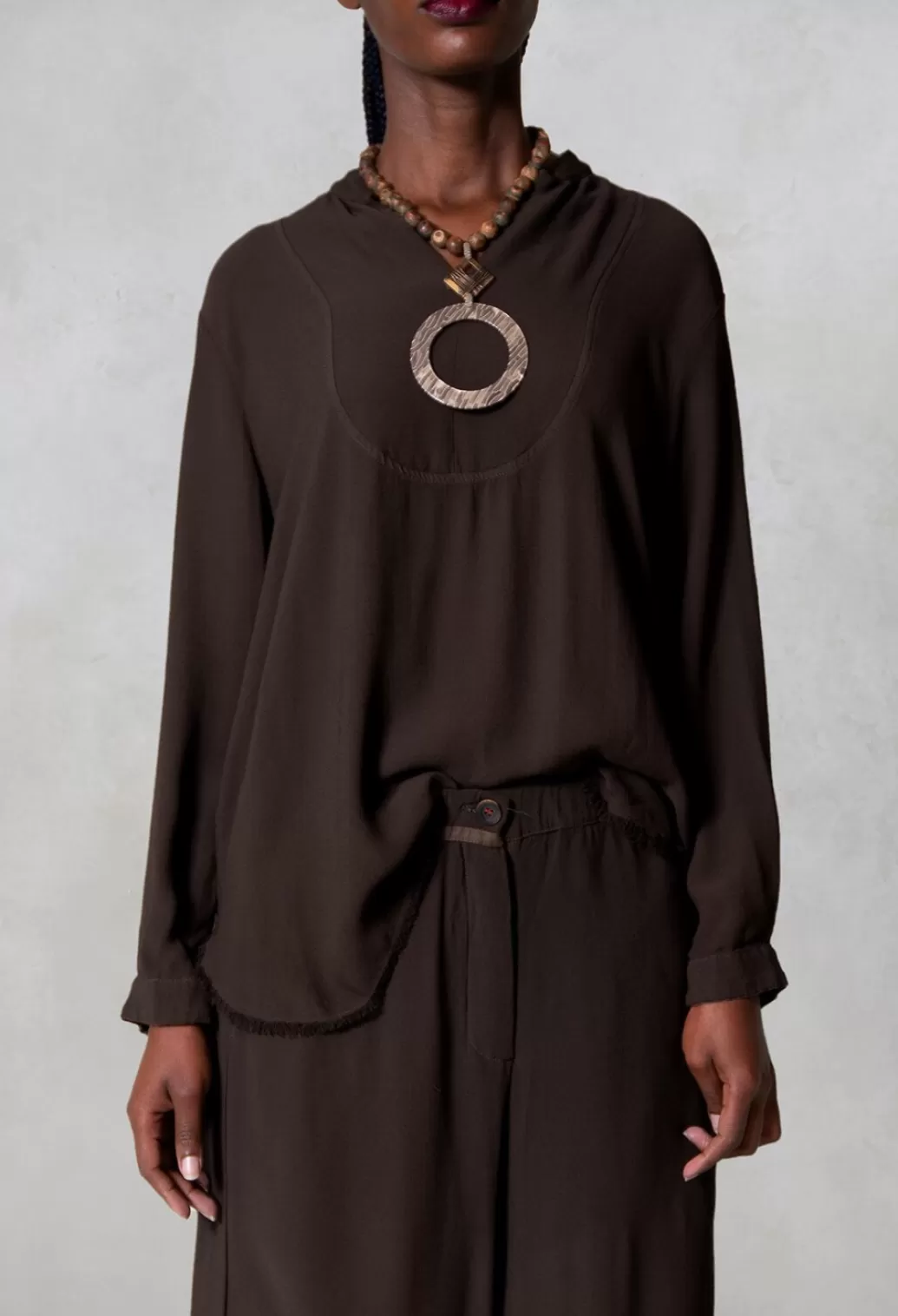 Shirts & Blouses^Hannoh Wessel Long Sleeved Stefy Shirt In Brown