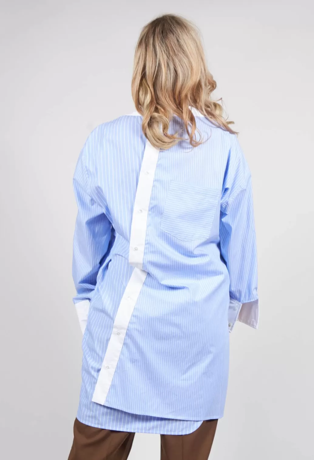 Shirts & Blouses^Malloni Longline Shirt Ragno In Celeste