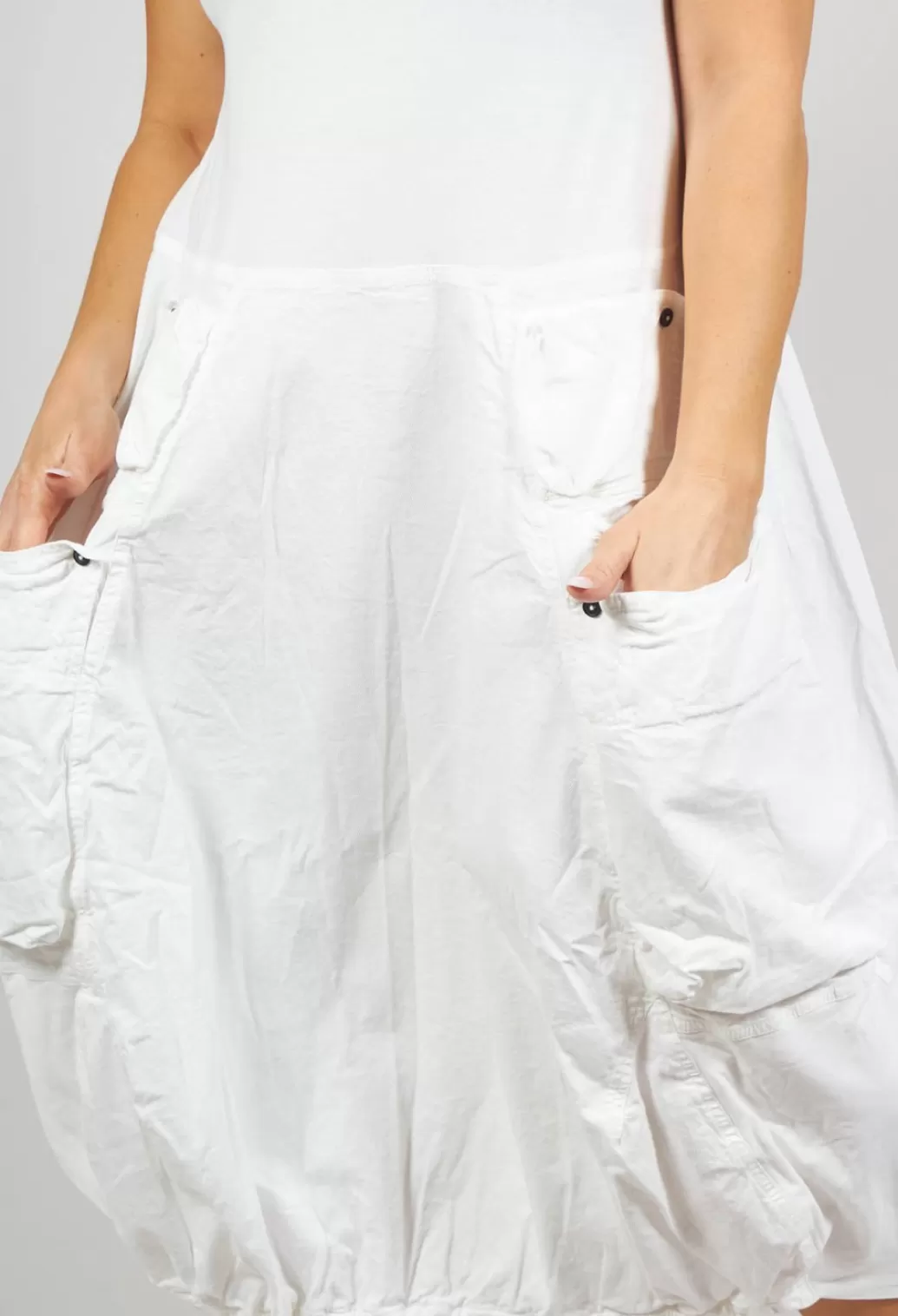 Dresses^Rundholz Dip Short Sleeved Dress With Featured Pockets In Star White