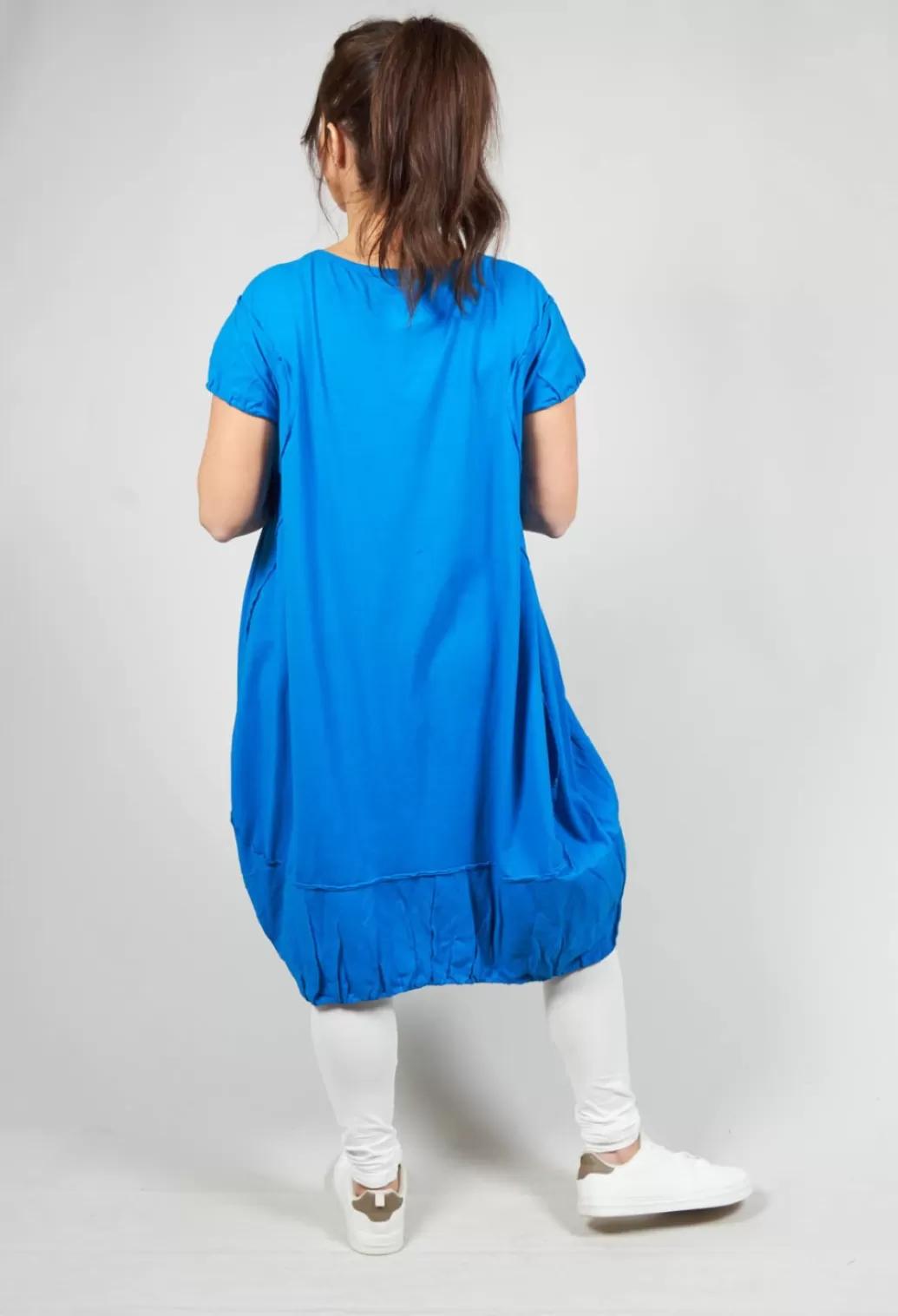 Dresses^Rundholz Dip Short Sleeved Jersey Dress With Gathered Hem In Blue