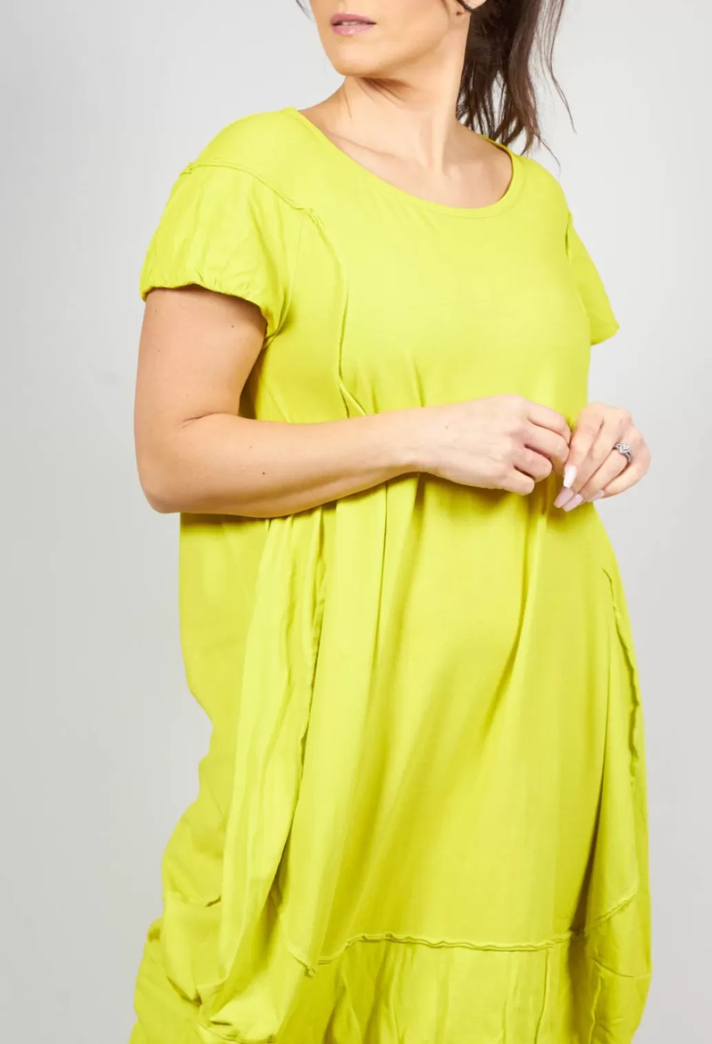 Dresses^Rundholz Dip Short Sleeved Jersey Dress With Gathered Hem In Spring
