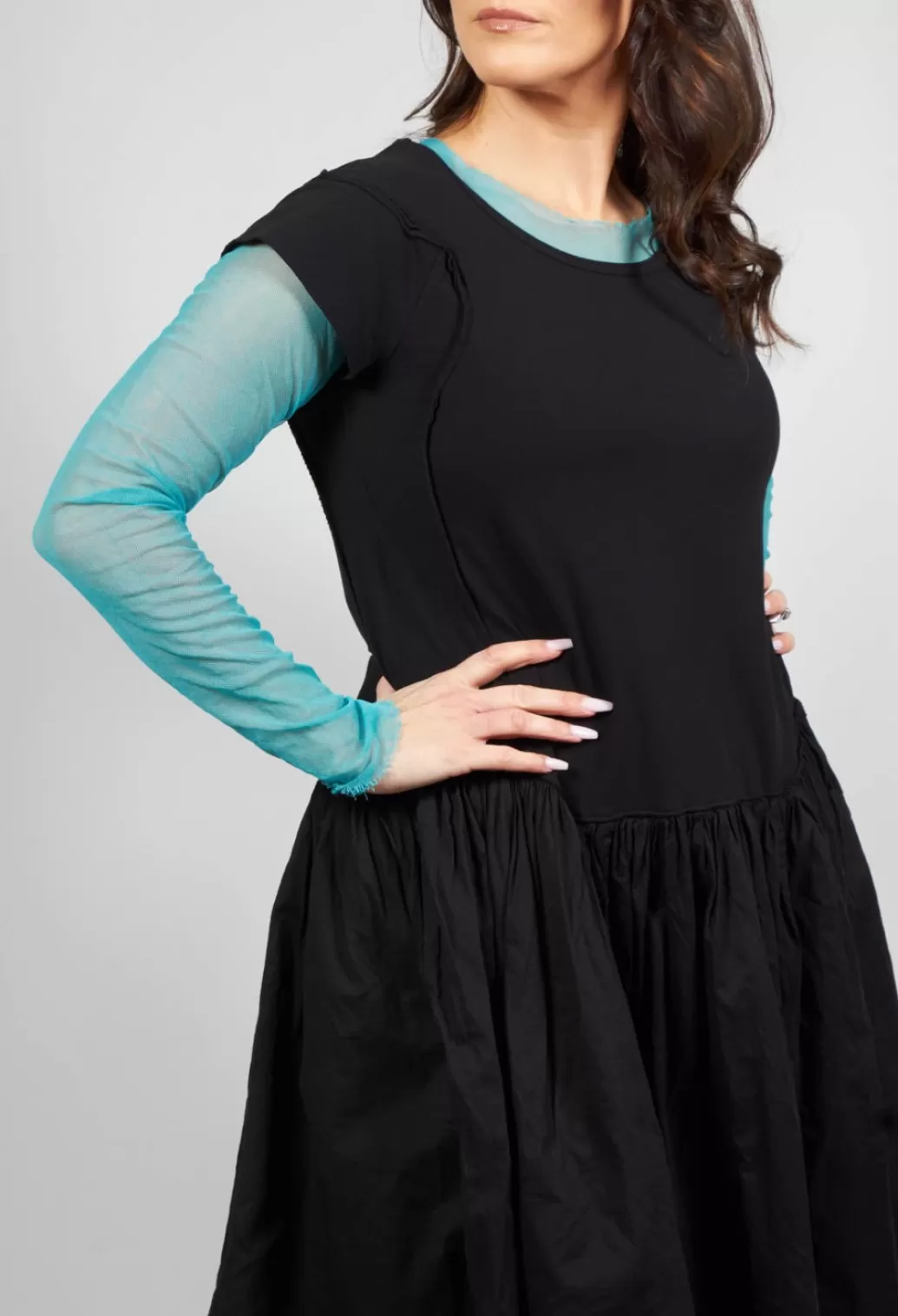Dresses^Rundholz Dip Short Sleeved Jersey Dress With Gathered Waist In Black