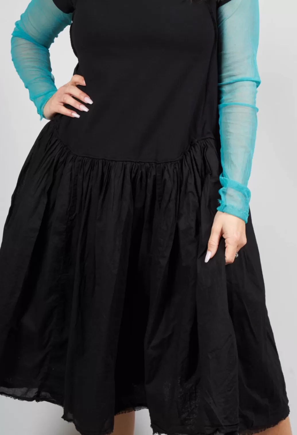 Dresses^Rundholz Dip Short Sleeved Jersey Dress With Gathered Waist In Black