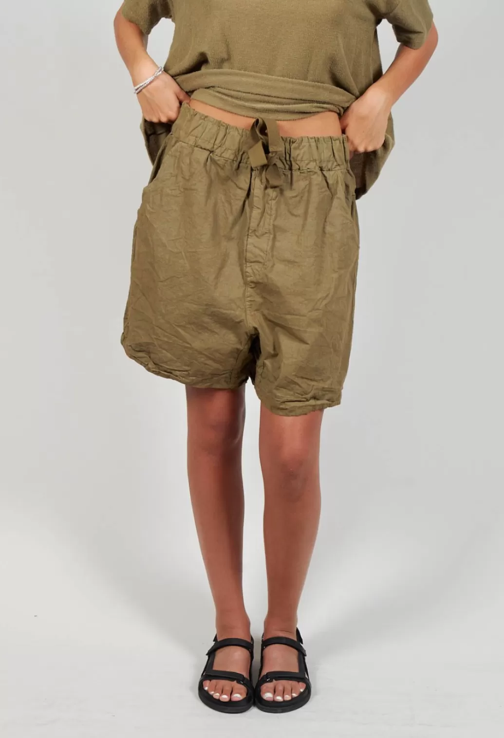 Shorts^Album Di Famiglia Shorts Cc In Khaki
