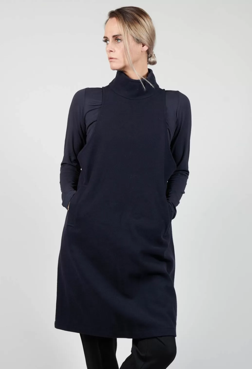 Dresses^Xenia Design Sleeveless Paik Dress With Back Zip Detail In Dark Blue