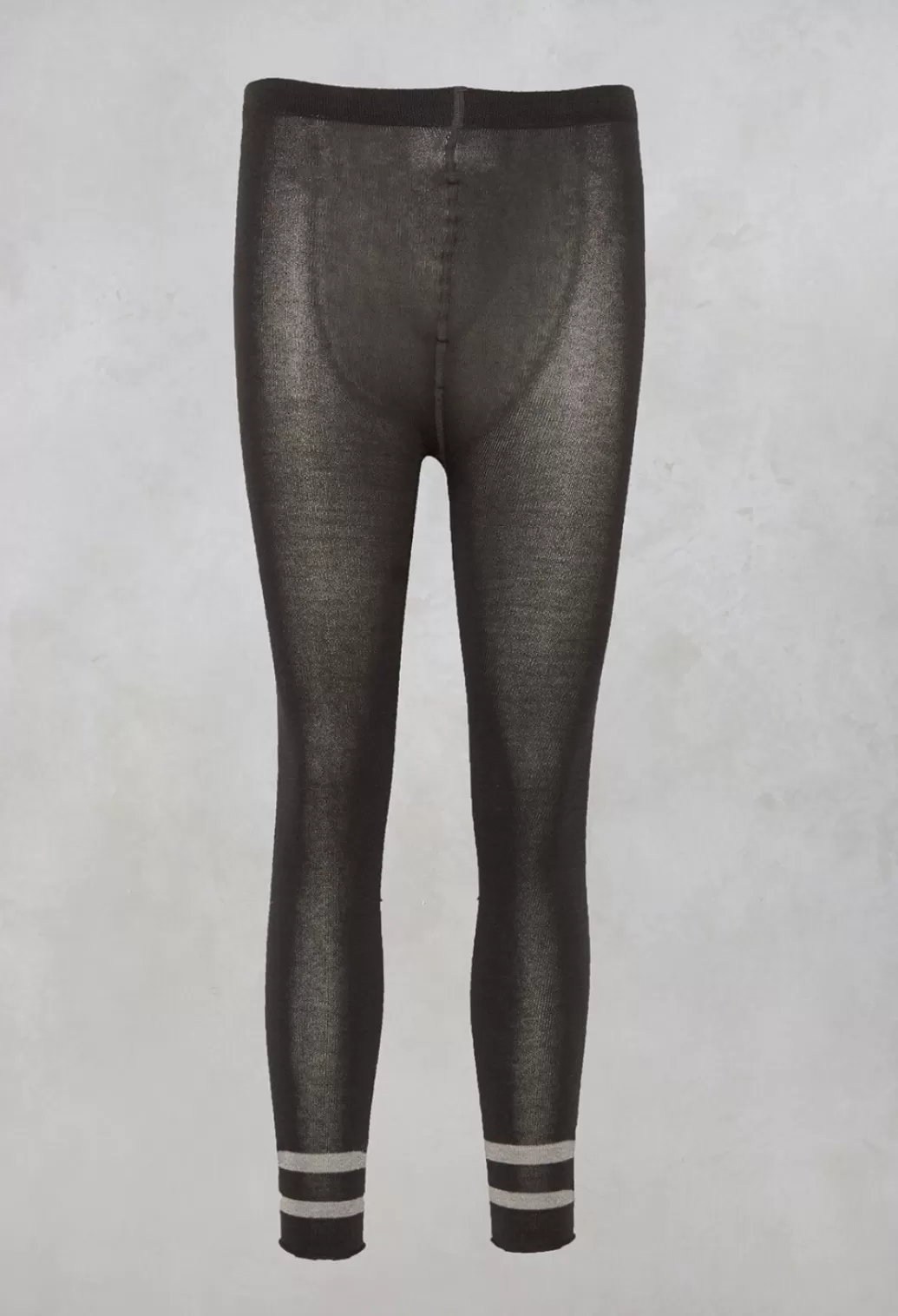 Leggings^Jayko Stripe Detail Footless Tights In Grey
