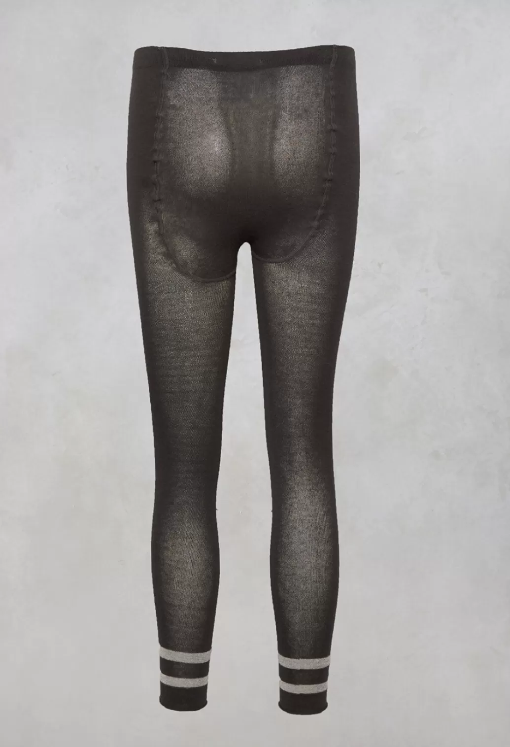 Leggings^Jayko Stripe Detail Footless Tights In Grey
