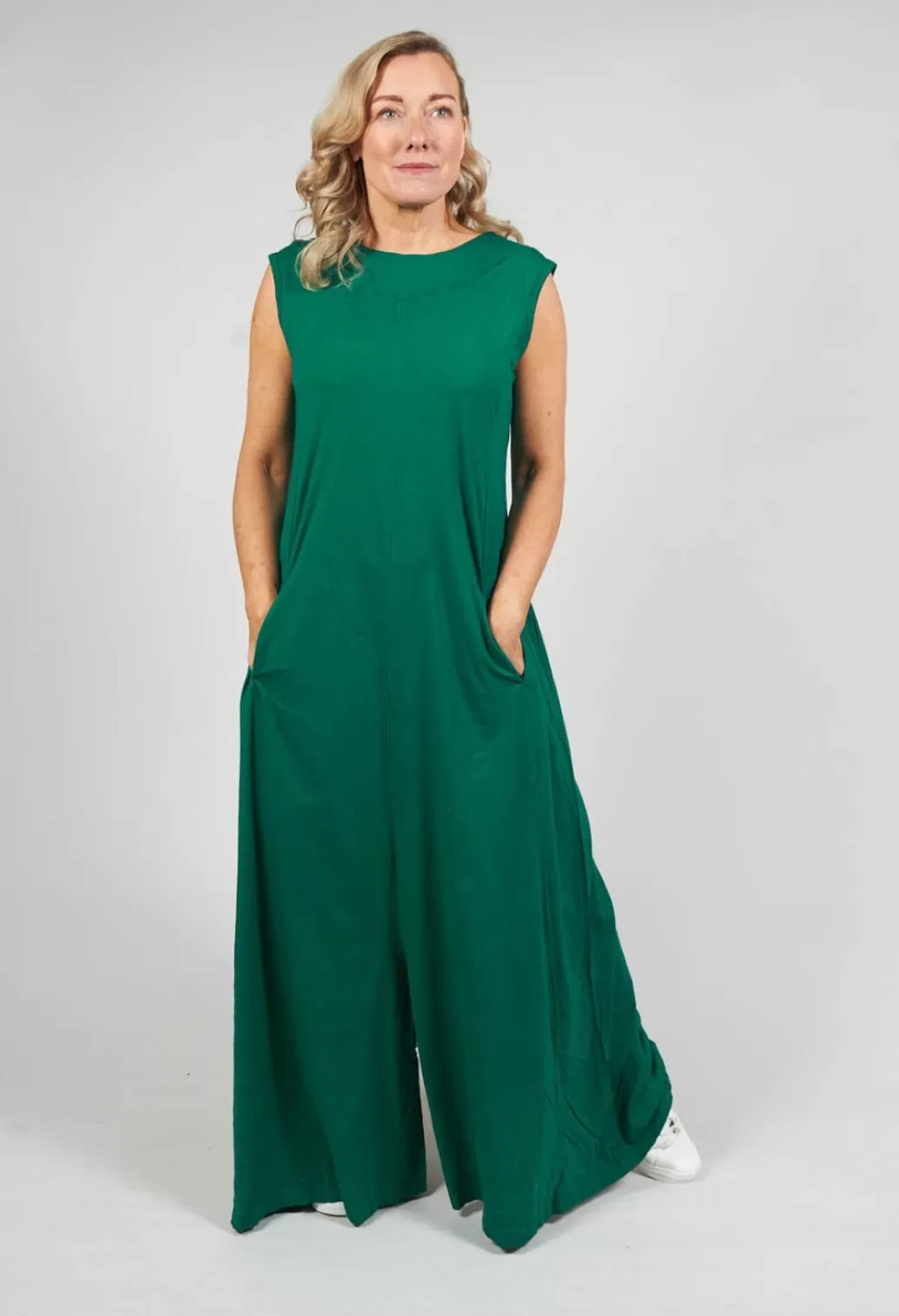 Jumpsuits^Rundholz Dip Striped Dye Effect Overalls With V Back In Green