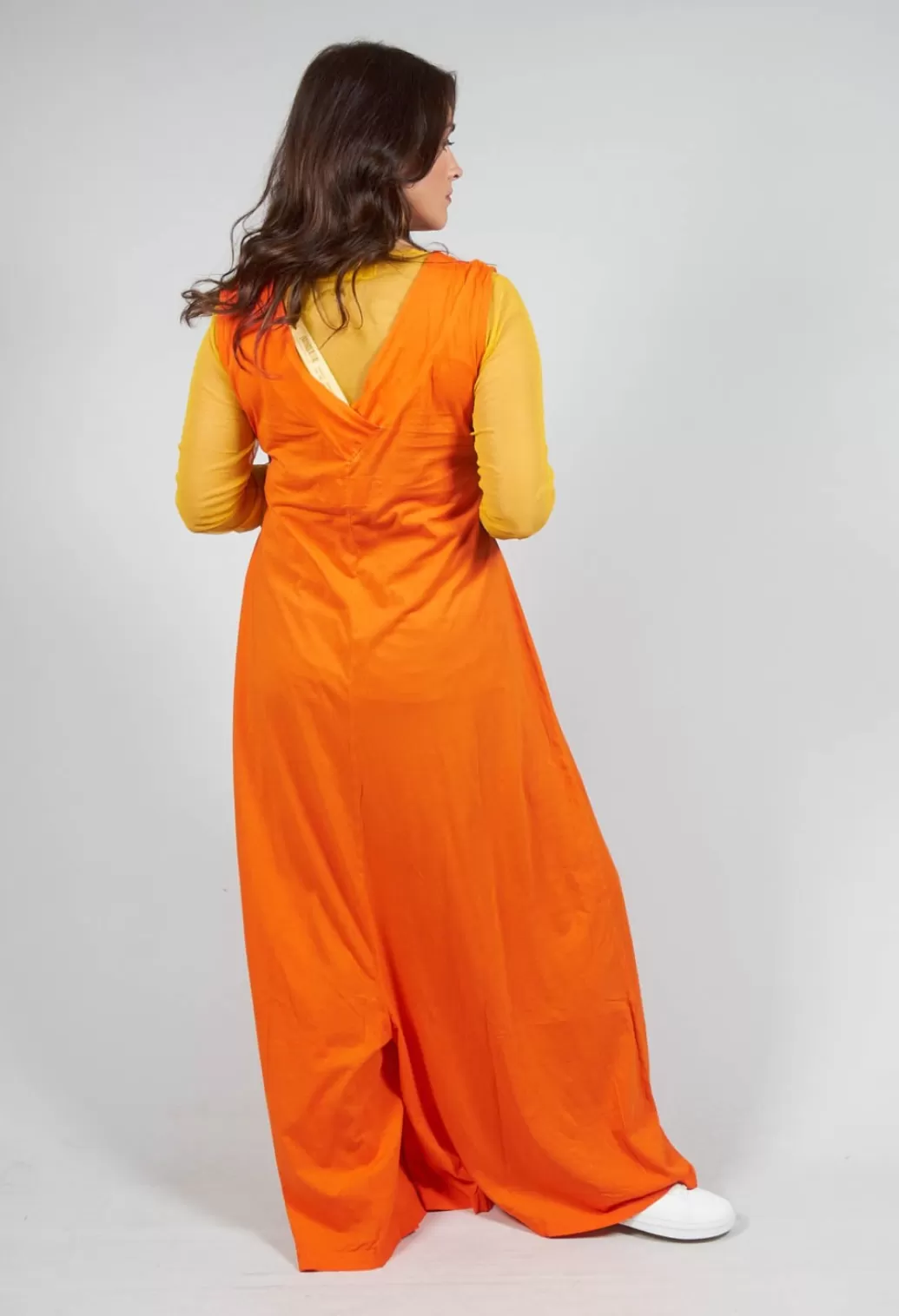 Jumpsuits^Rundholz Dip Striped Dye Effect Overalls With V Back In Orange
