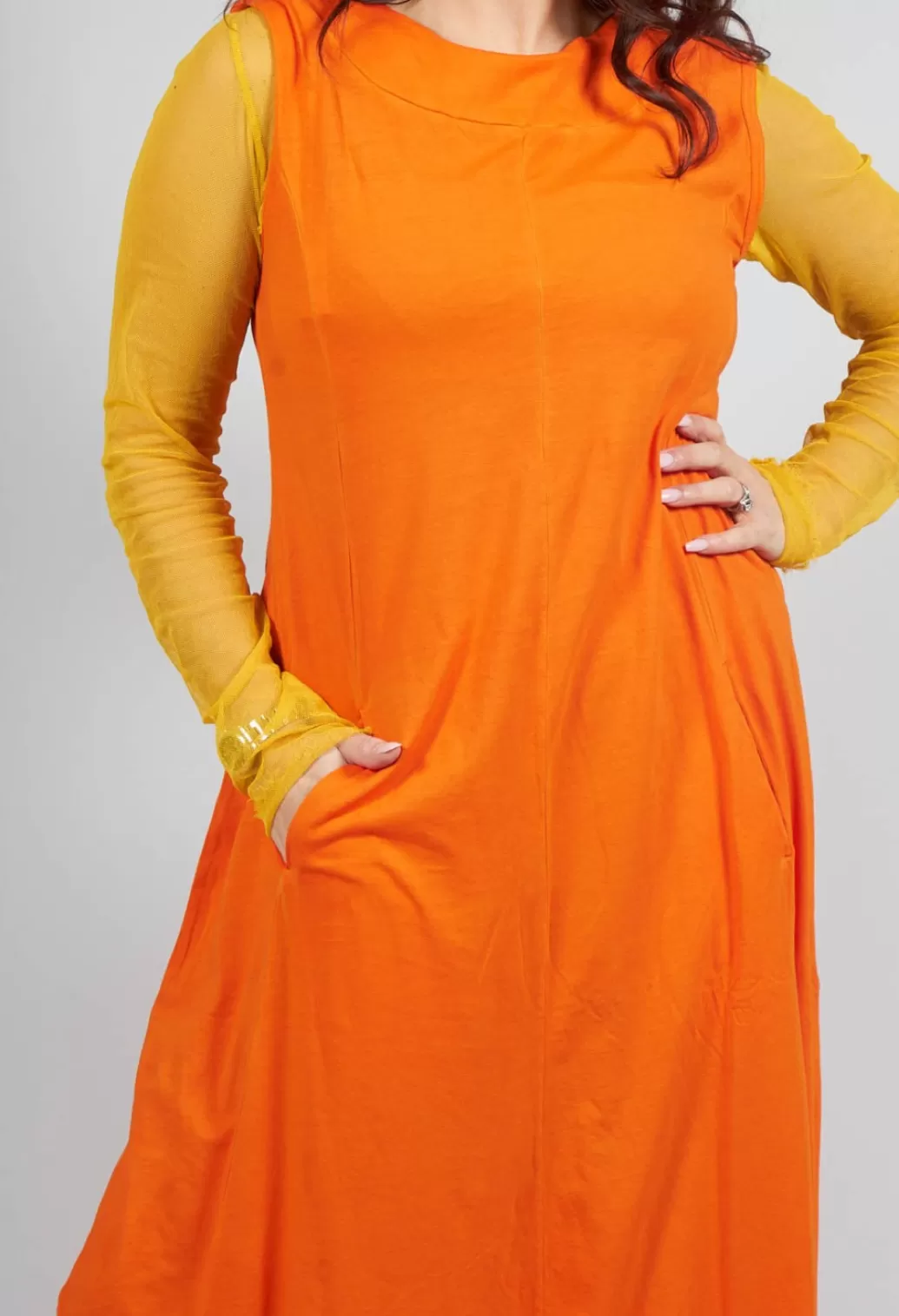 Jumpsuits^Rundholz Dip Striped Dye Effect Overalls With V Back In Orange
