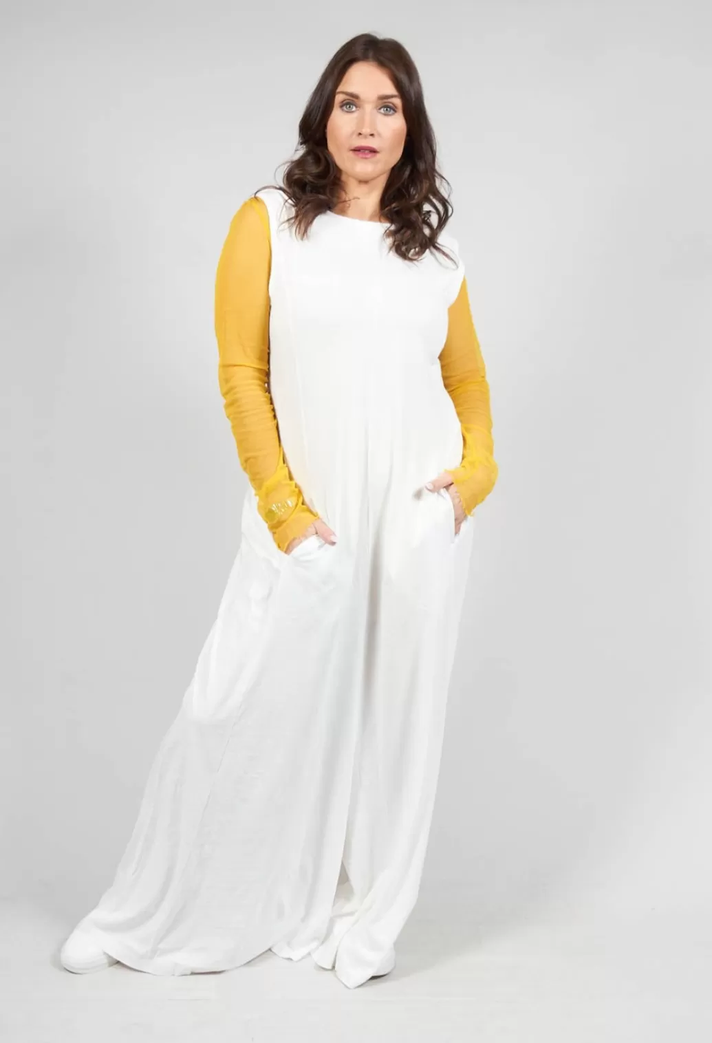 Jumpsuits^Rundholz Dip Striped Dye Effect Overalls With V Back In Star White