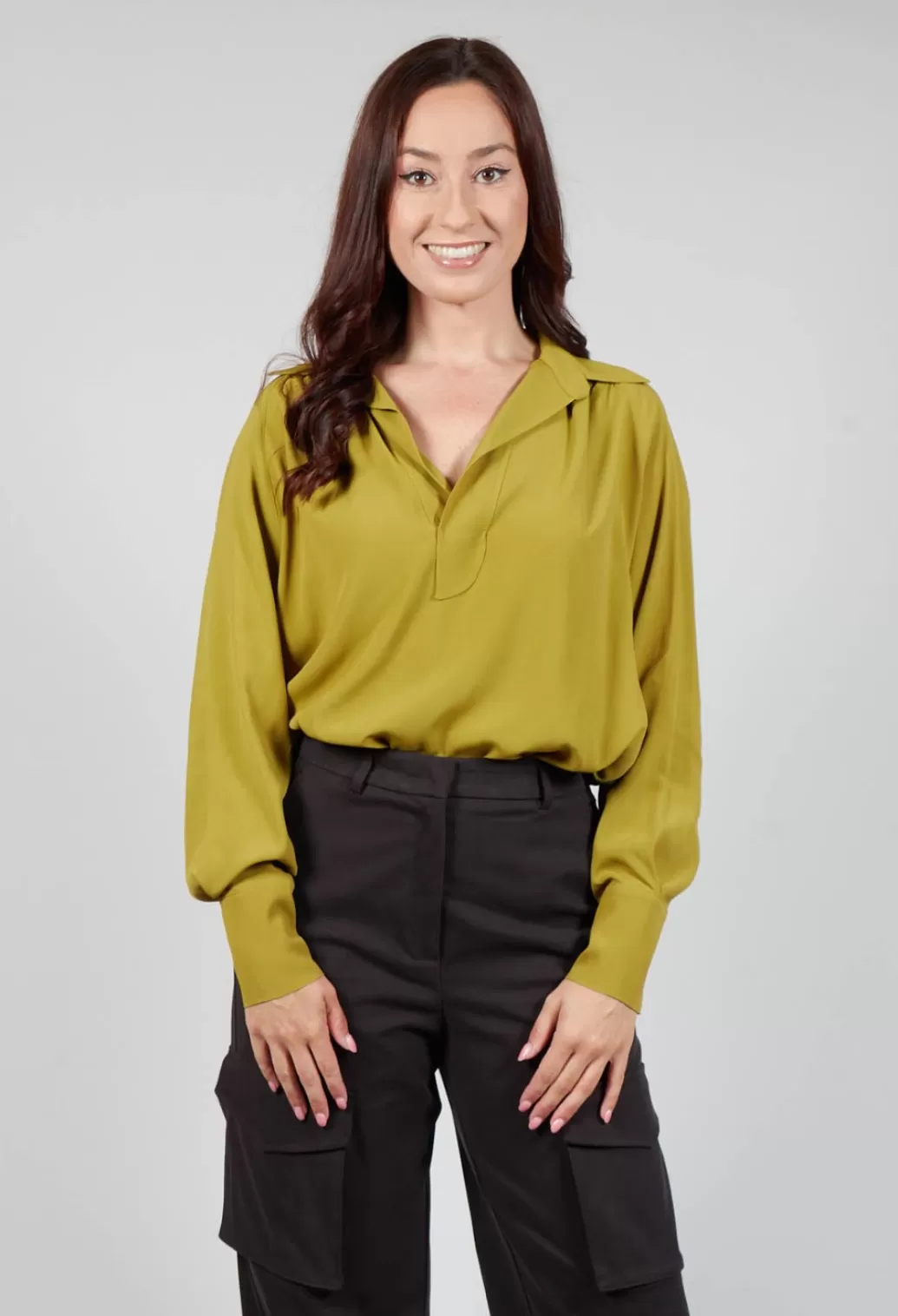Shirts & Blouses^Beatrice B Torre Collared Blouse In Olio Yellow