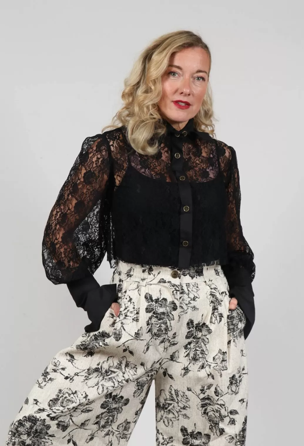Shirts & Blouses^Another Archive Vintage Lace Crop Shirt