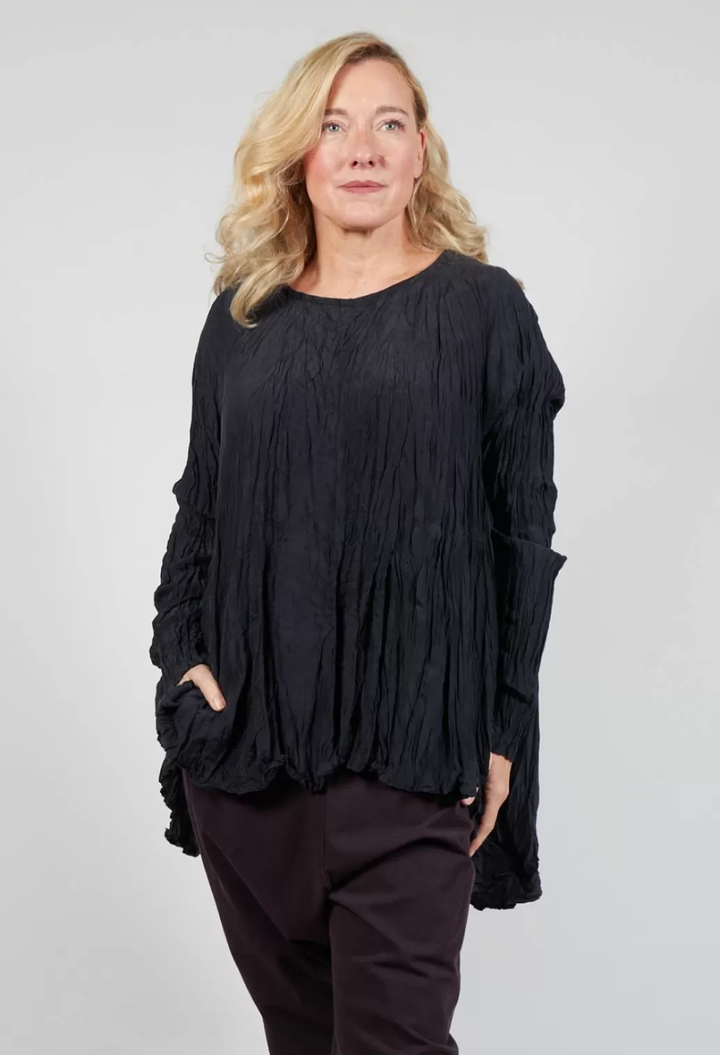 Shirts & Blouses^Privatsachen Wenigers Crushed Shirt In Kaviar Black